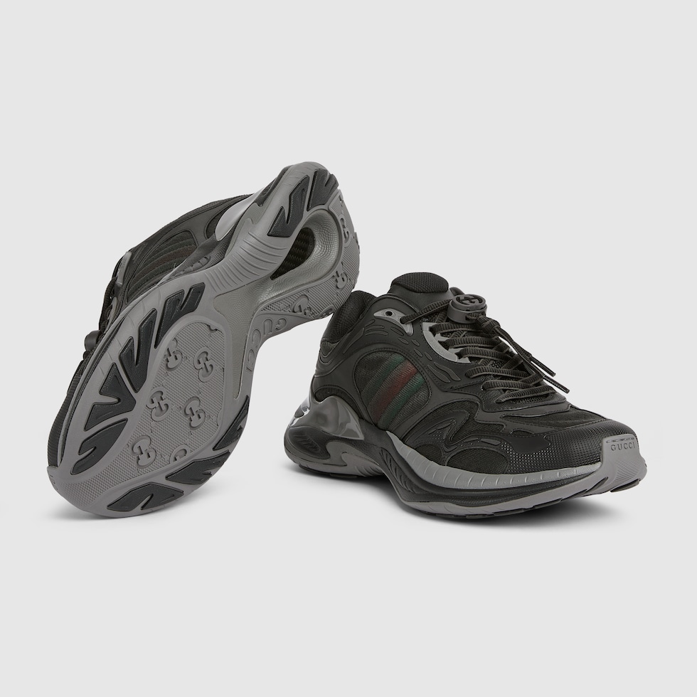 【GUCCI】SNEAKER FABRIC MESH WE◆814040FAD6Q Gucci Tela GG Crystal Mesh Runner Sneakers- Runway Catalog