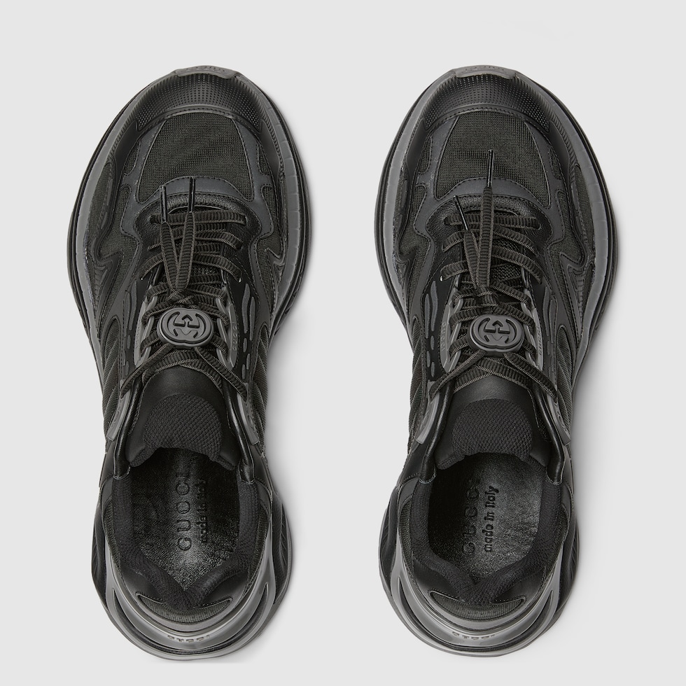 Men's Gucci 2.0 sneaker in black mesh and leather | GUCCI® ES Men's Gucci 2.0 sneaker in black mesh and leather | GUCCI® ES