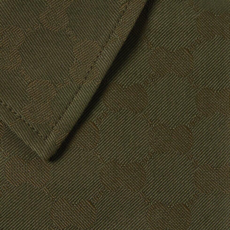 GG cotton gabardine shirt in forest green | GUCCI® US