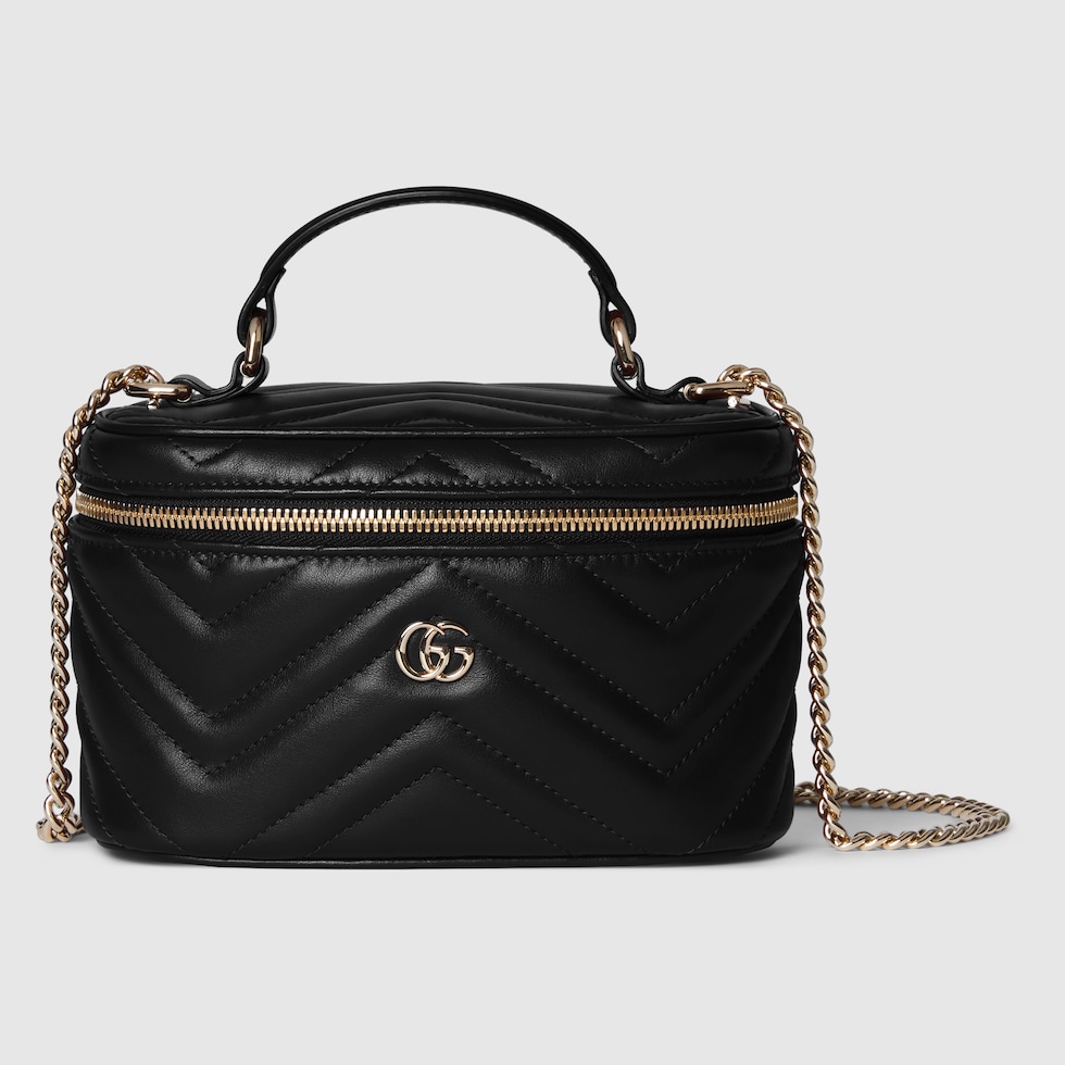 GUCCI 美品 グッチ レディロック レザー ブラック ゴールド金具