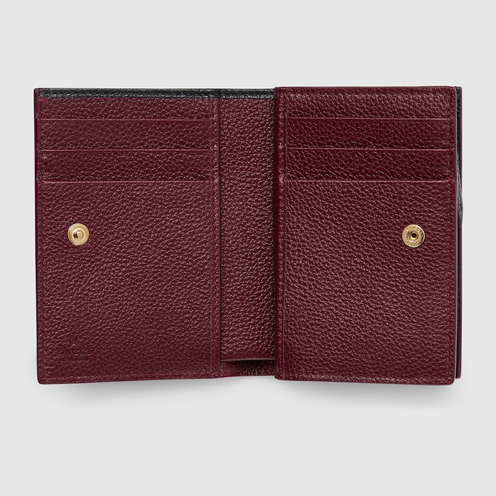 GUCCI エナメルレザー GGパターン 二つ折り財布 赤 GUCCI エナメルレザー GGパターン 二つ折り財布 赤