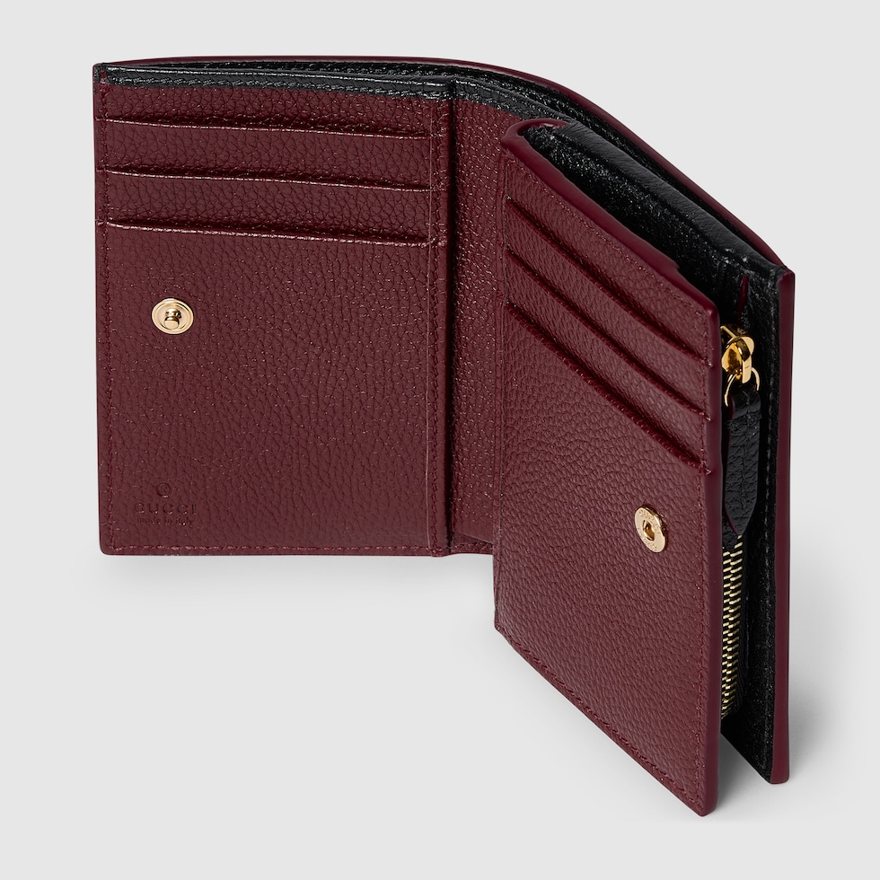 GUCCI エナメルレザー GGパターン 二つ折り財布 赤 GUCCI エナメルレザー GGパターン 二つ折り財布 赤