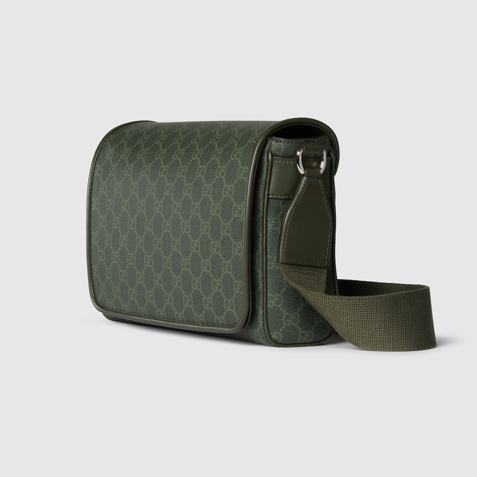 GGパターン ミディアム クロスボディバッグ ・フォレストグリーン GG