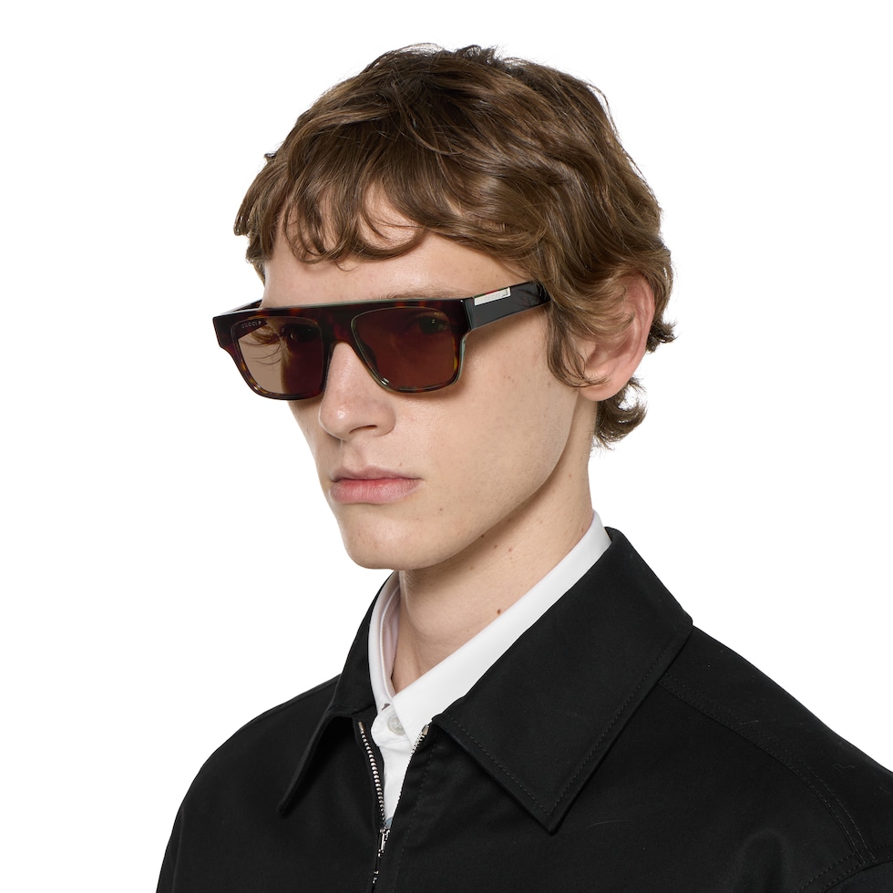 RECTANGULAR FRAME SUNGLASSES 576873 IN METAL