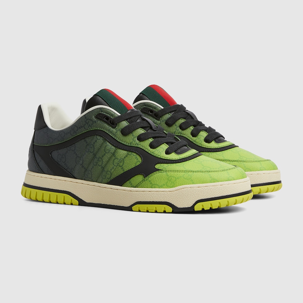 Men's Gucci Re-Web sneaker in gradient green GG Supreme