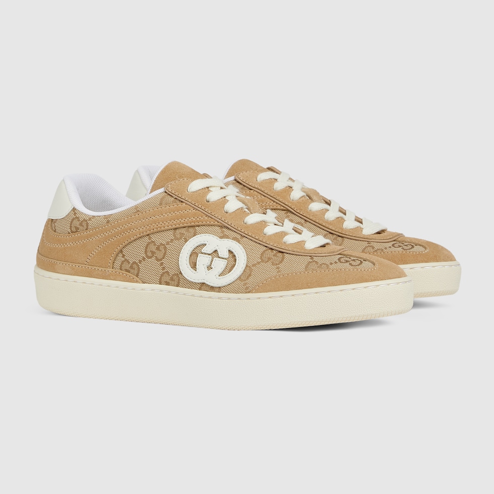 GUCCI スニーカー Women's G75 sneaker in beige and dark brown GG canvas | GUCCI® US