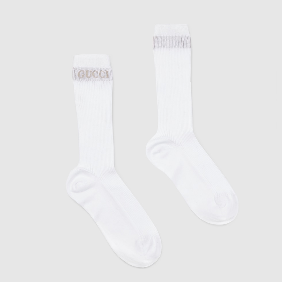 Cotton socks in white | GUCCI® US