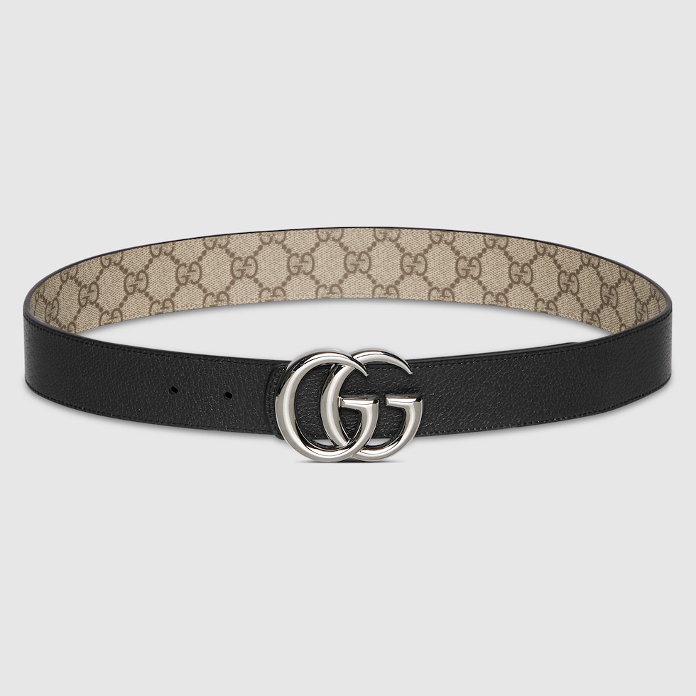 ベルト GUCCI Black Leather Gg Marmont Belt GG Marmont leather belt in black - Gucci | Mytheresa