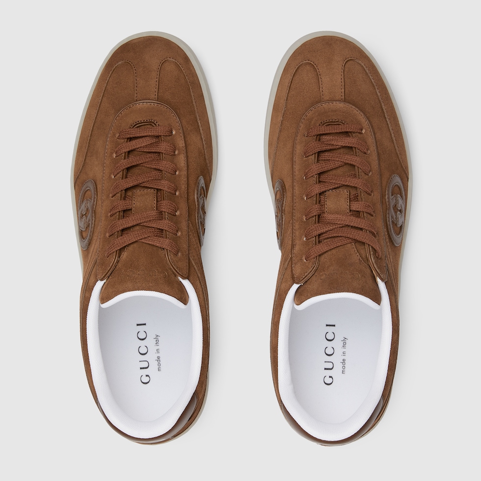 Men's G75 sneaker in light brown suede | GUCCI® US