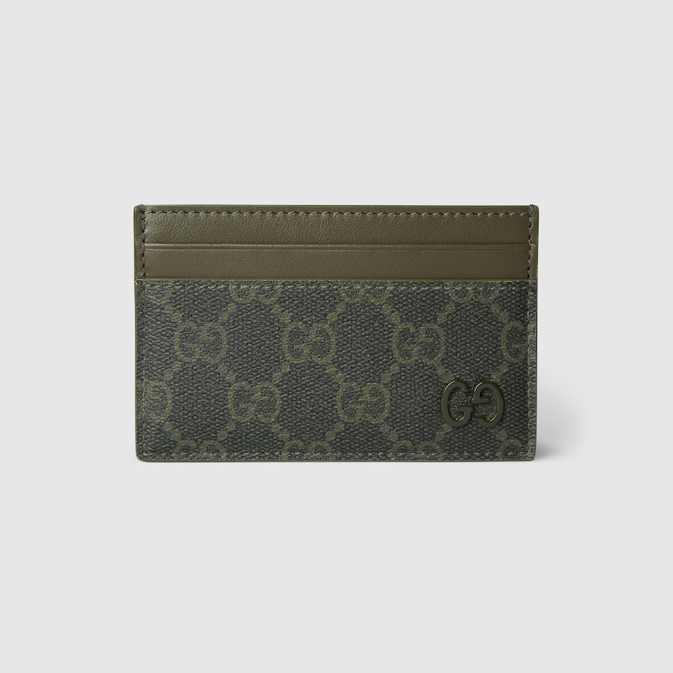GG card case in forest green GG fabric | GUCCI® US