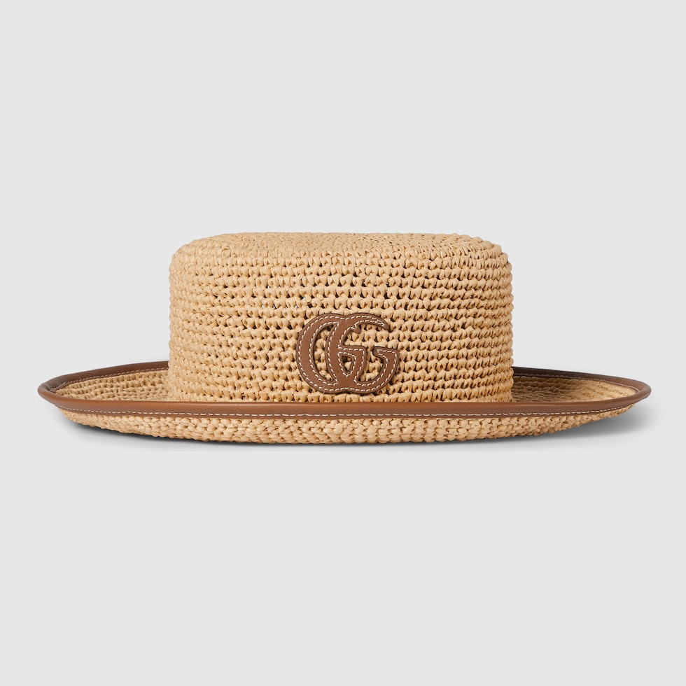 GUCCI ゴールドストローブーニーハット すぐ届く！GUCCI ボウ付き ストローハット 麦わら帽子 (GUCCI