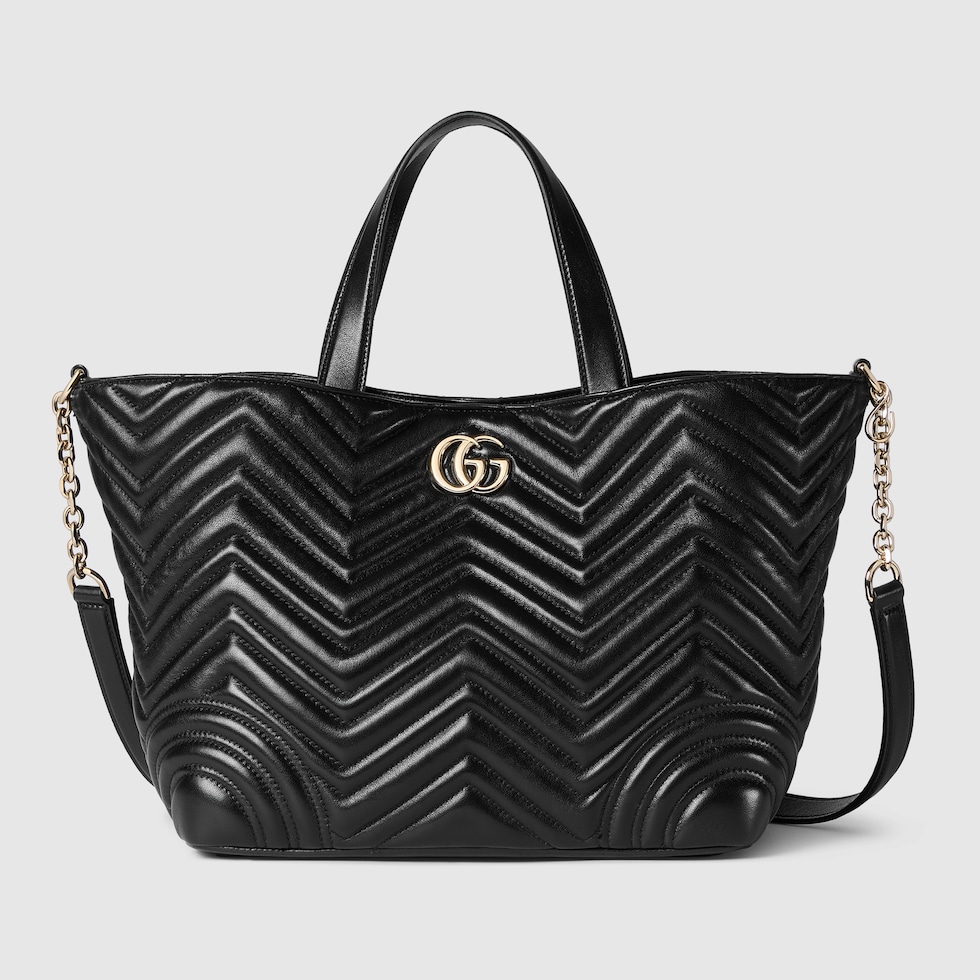 バッグ・カバンその他 GUCCI Totissima leather shopping bag BLACK/BEIGE GUCCI Large size bag Gucci Totissima black | TheDoubleF