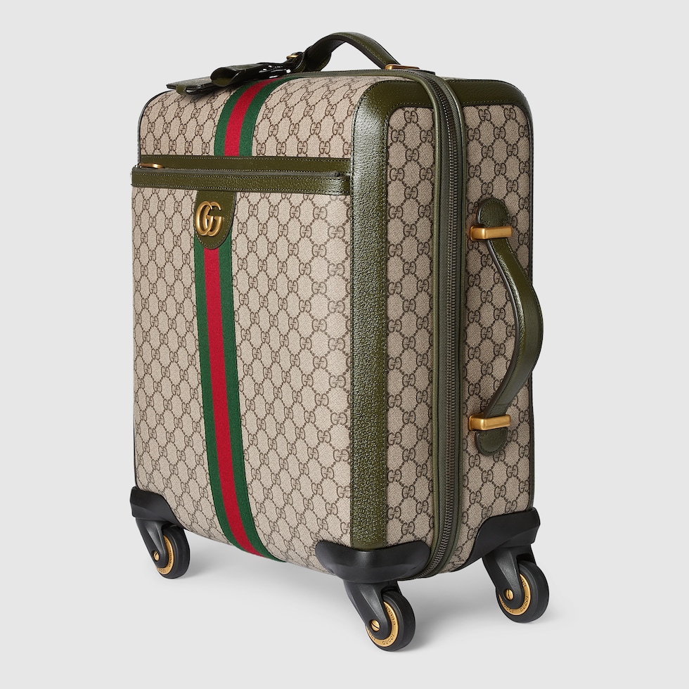 GUCCI SAVOY スモールキャビントロリーバッグ GG グッチ サボイ Gucci Savoy small cabin trolley in beige and dark brown
