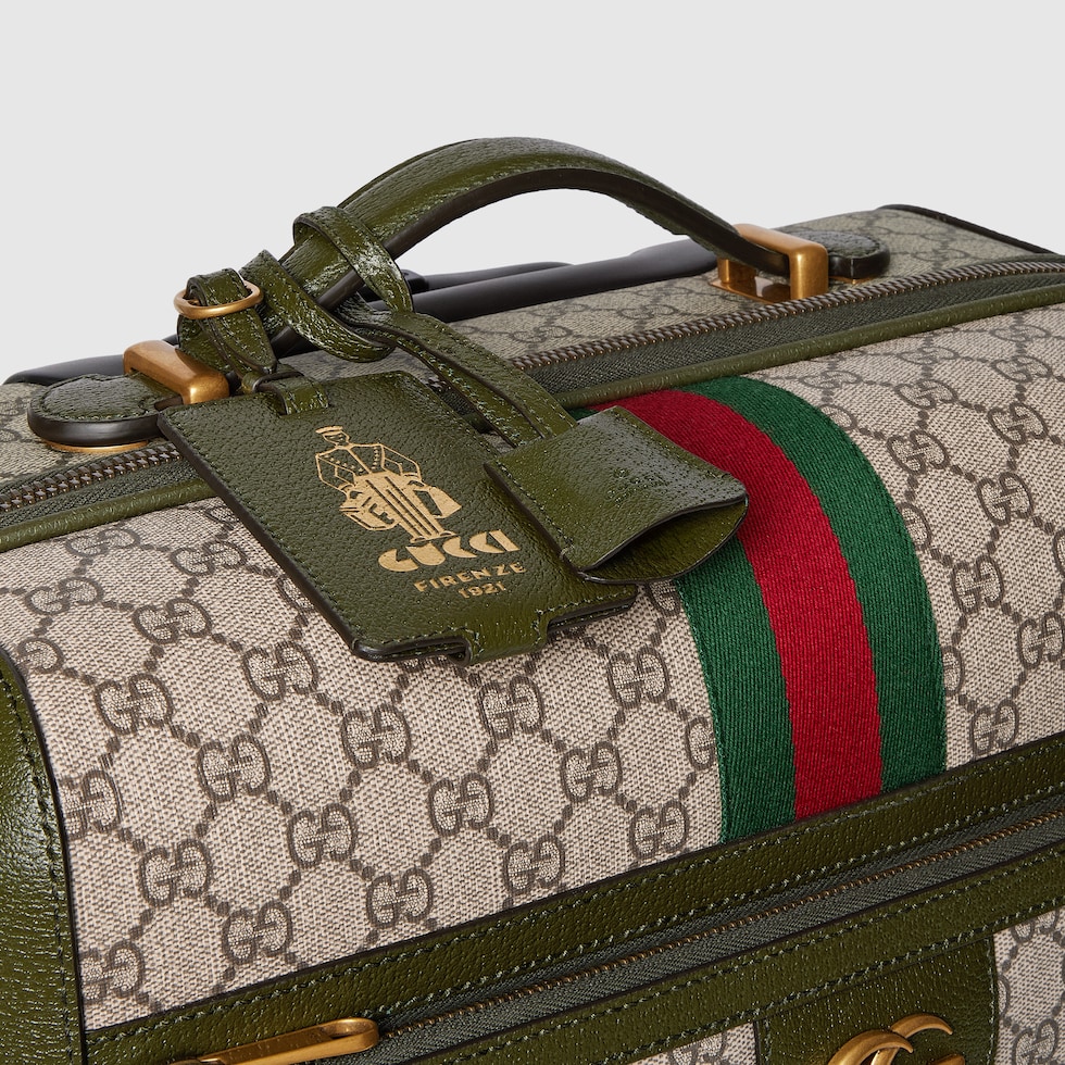 GUCCI SAVOY スモールキャビントロリーバッグ GG グッチ サボイ Gucci Savoy small cabin trolley in beige and ebony GG