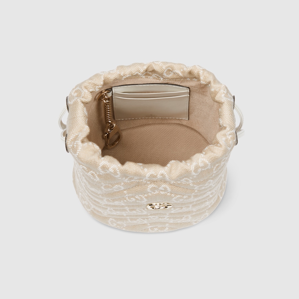バッグ・カバンその他 Gucci 'GG Marmont' small bucket bag GG Marmont small bucket bag in taupe and white GG denim