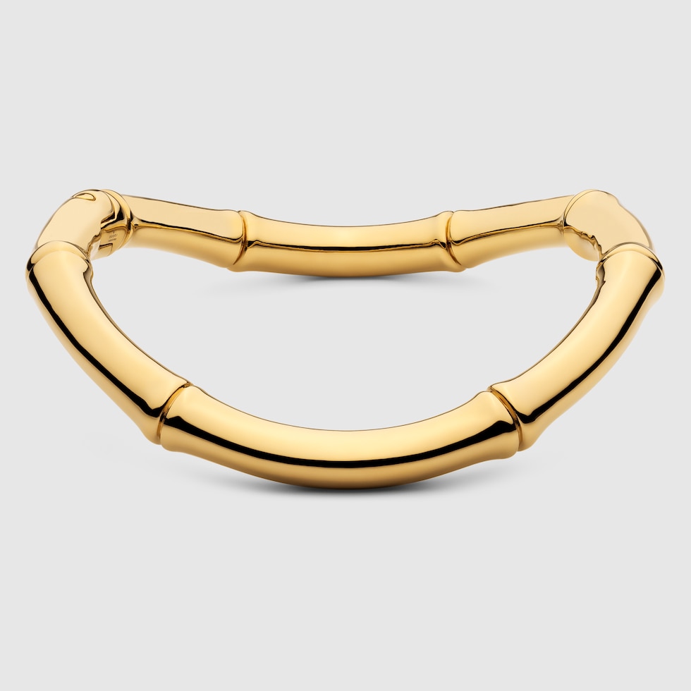 Gucci Bamboo choker necklace in gold-toned aluminium | GUCCI® US