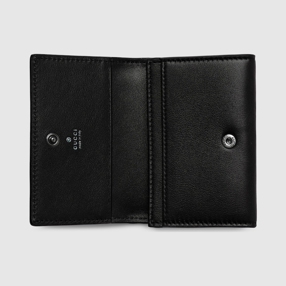 ホースビット ロング カードケース ・ブラック レザー | GUCCI公式