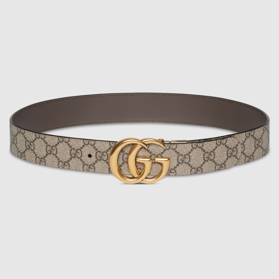 GG Marmont reversible belt in brown leather | GUCCI® US
