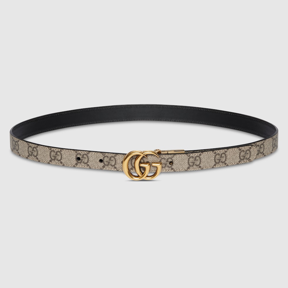 【美品】Gucci GGスプリームベルト　リバーシブル グッチ GUCCI ベルト リバーシブル 回転バックル スクエア
