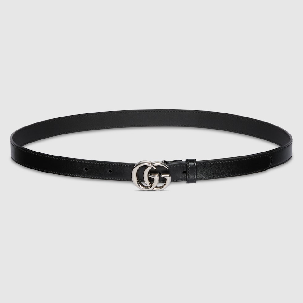 ベルト GG MARMONT THIN BELT GG Marmont thin belt in black leather | GUCCI® US