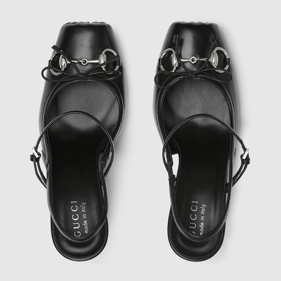 グッチ ホースビット〕ウィメンズ スリングバック パンプス