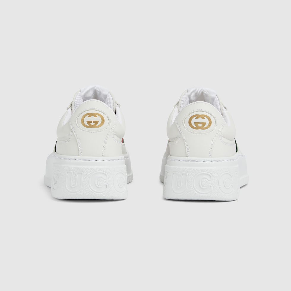 GUCCI ホワイトスニーカー Women's chunky sneaker in white leather | GUCCI® US