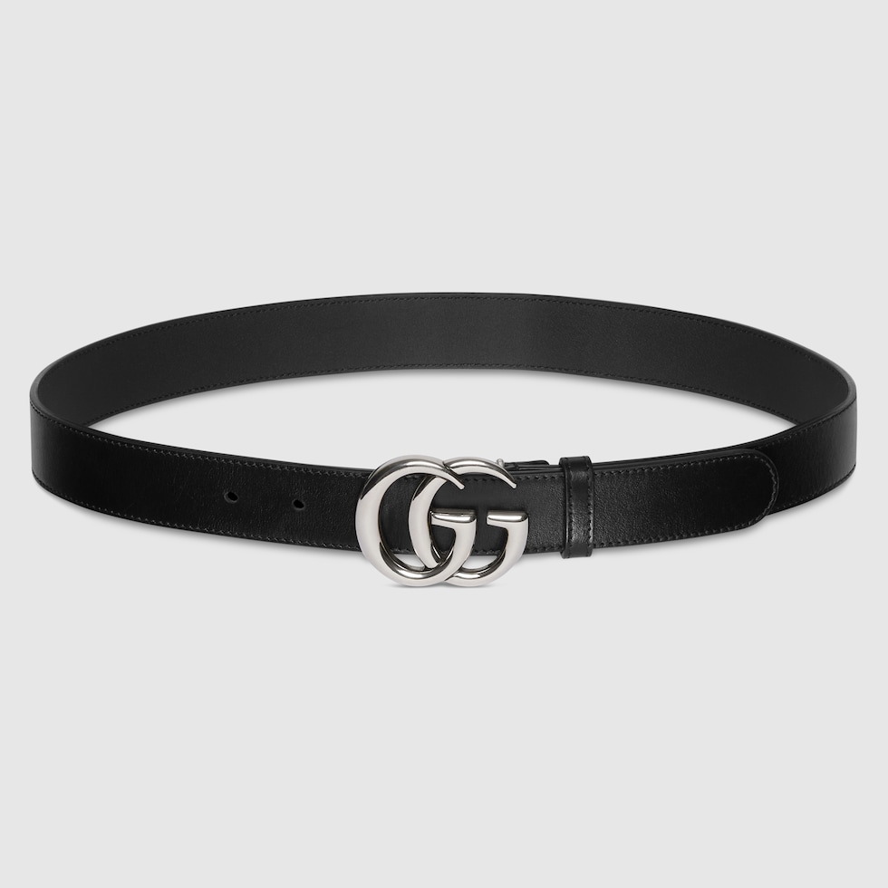 ベルト GUCCI Marmont Gg Thin Belt GG Marmont thin belt in black leather | GUCCI® US