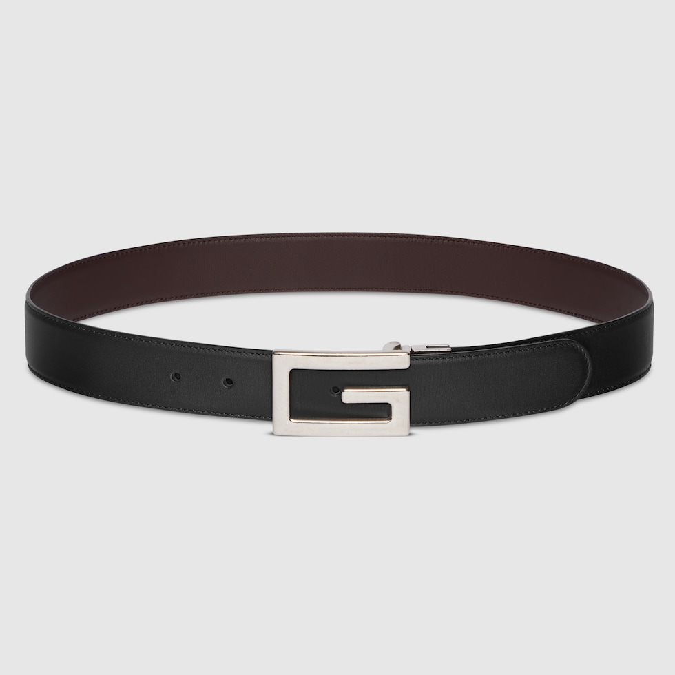 アクセサリーその他 GUCCI SQUARE G BUCKLE REVERSIBLE BELT Reversible belt with Square G buckle in Black GG Canvas