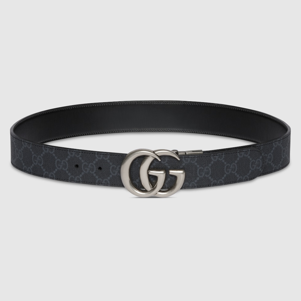 ダブルG リバーシブル ベルトブラック GGスプリーム | GUCCI公式