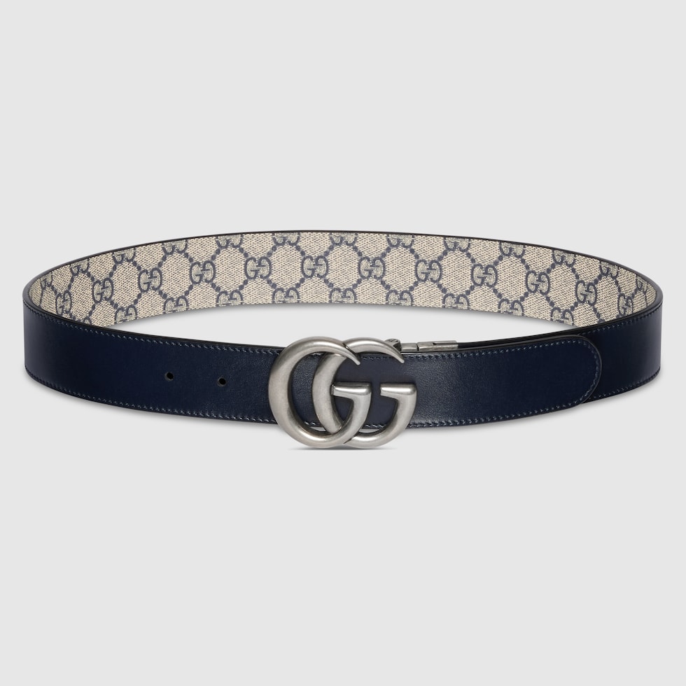 ベルト Gucci Cintura Reversibile Gg Marmont GG Marmont reversible belt in black leather | GUCCI® US
