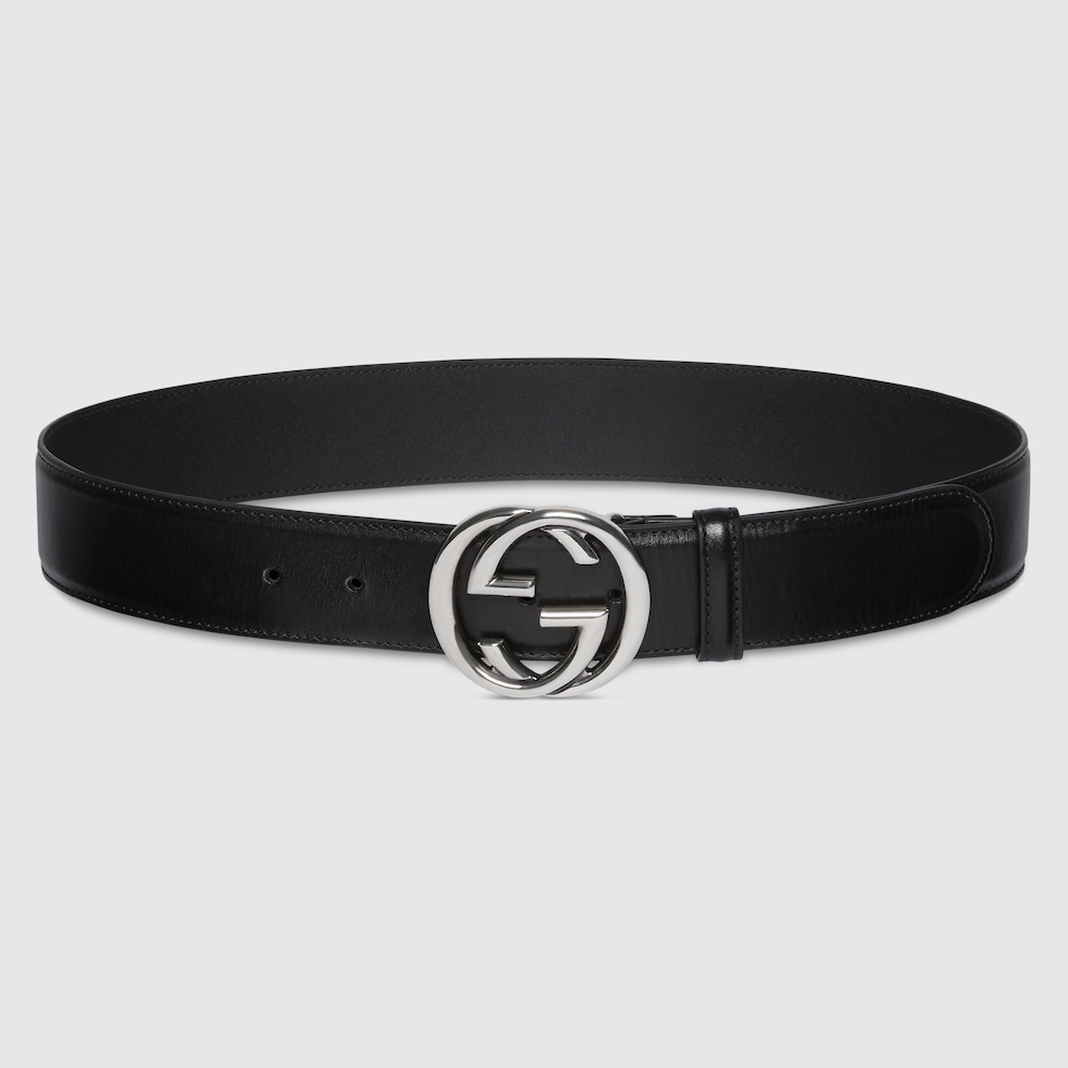 【GUCCI】グッチ ベルト インターロッキングG 80/32 Belt with Interlocking G buckle in black leather | GUCCI® US