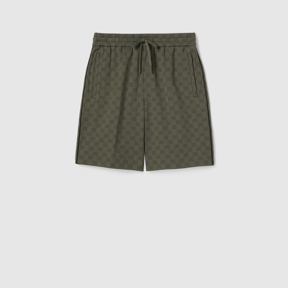 パンツ GUCCI FABRIC SHORTS GG Gucci - Jumbo GG fabric shorts Beige - The Corner