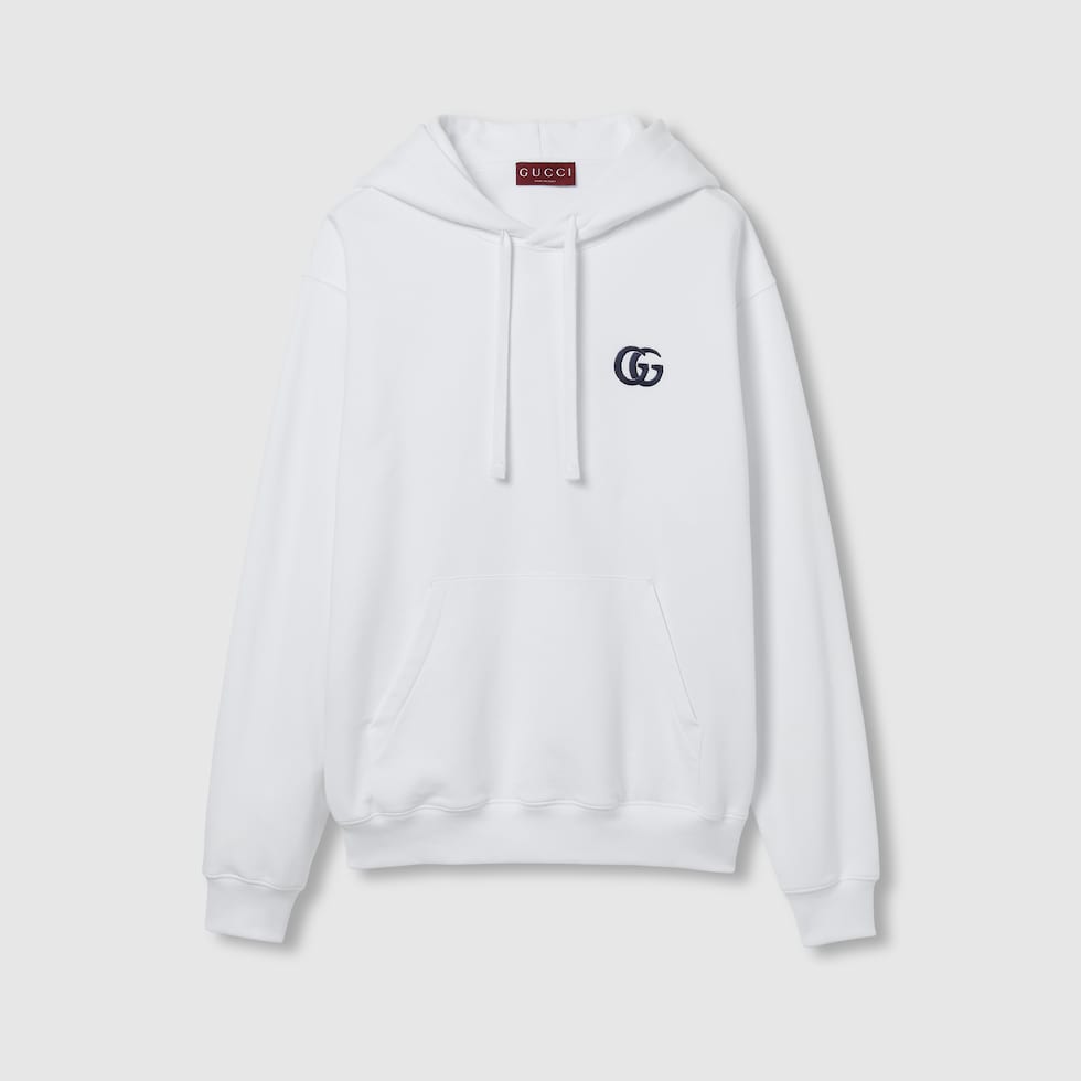 パーカー・フーディ Cotton sweatshirt with gucci embroidery on the front 788771_XJG4A_1000_001_100_0000