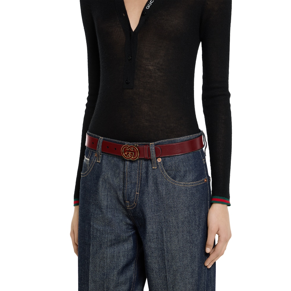 ddd　GUCCI ベルト GG Marmont reversible belt in brown leather | GUCCI® US