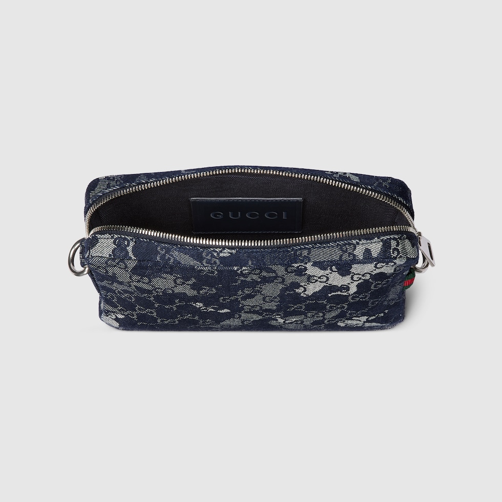 GGデニム スモール クロスボディバッグ ・ダークブルー GGデニム