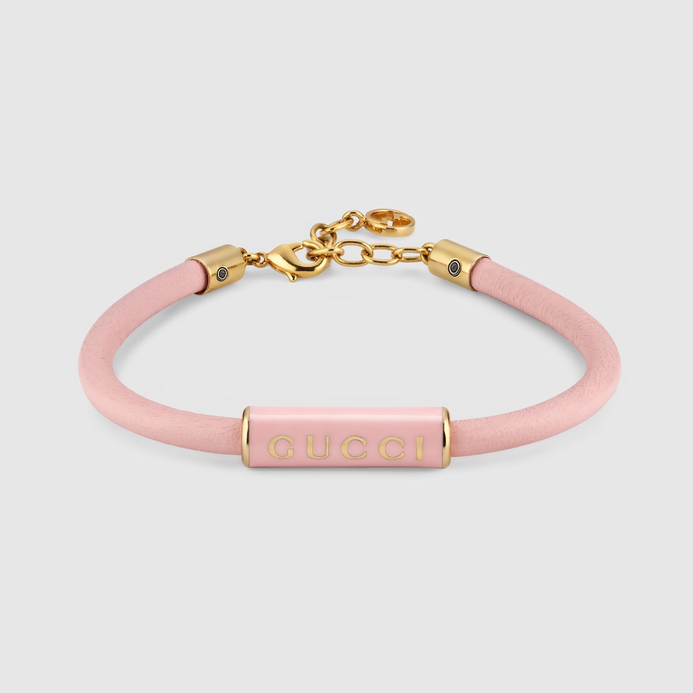【GUCCI】 ラッカーフィニッシュ ブレスレット ラッカーフィニッシュ GUCCI ブレスレットブラック レザー