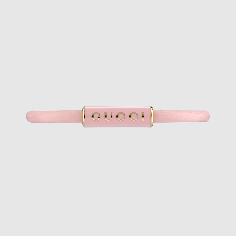 【GUCCI】 ラッカーフィニッシュ ブレスレット ラッカーフィニッシュ GUCCI ブレスレットブラック レザー