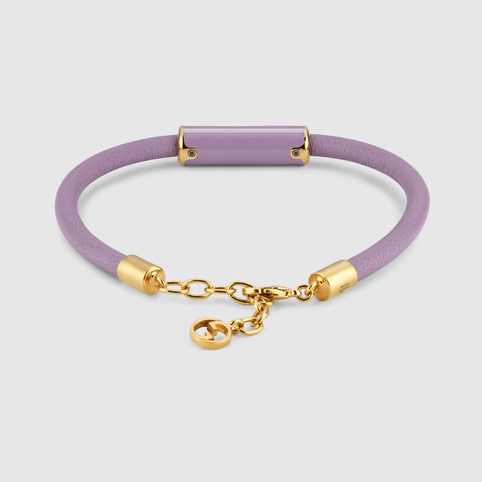 GUCCI ラッカーフィニッシュ ブレスレット ラッカーフィニッシュ GUCCI ブレスレット ・ライラック レザー