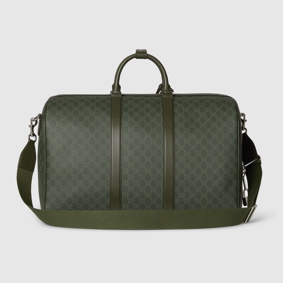 GG Monogram large duffle bag in forest green GG fabric | GUCCI® US