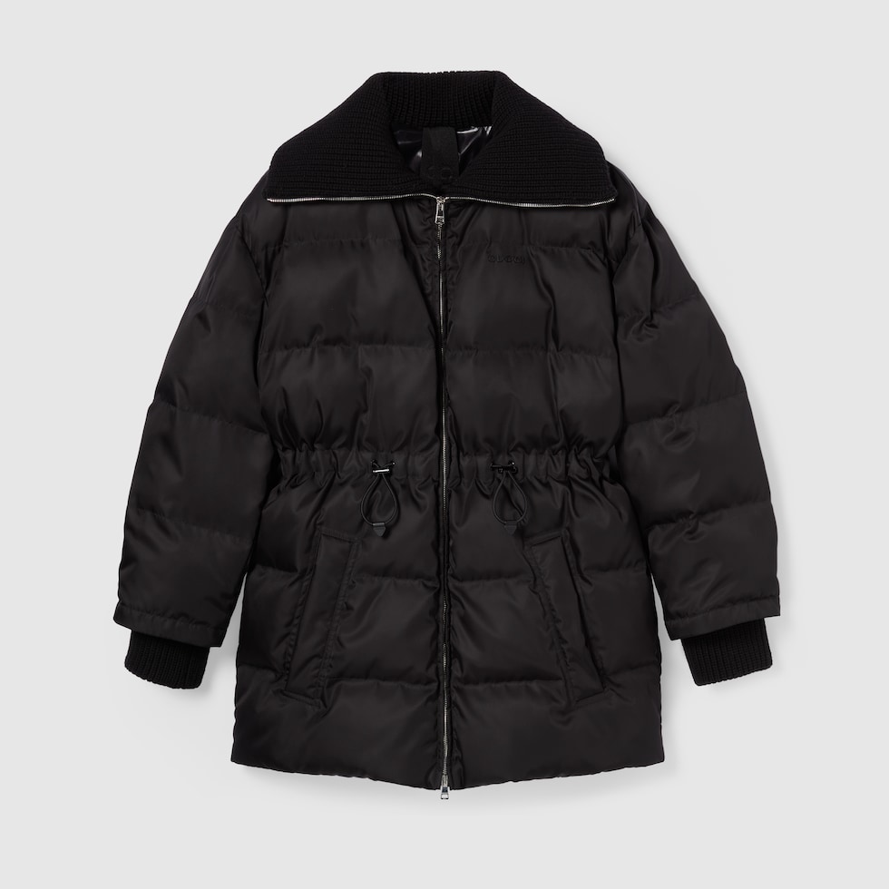 ロゴ ファインナイロンギャバジン ジャケットブラック | GUCCI公式
