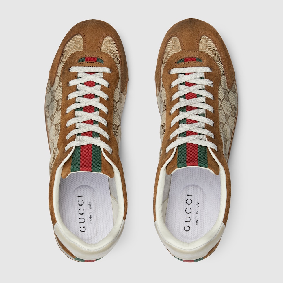 Men's Gucci Shift trainers in beige and brown GG canvas | GUCCI® AE
