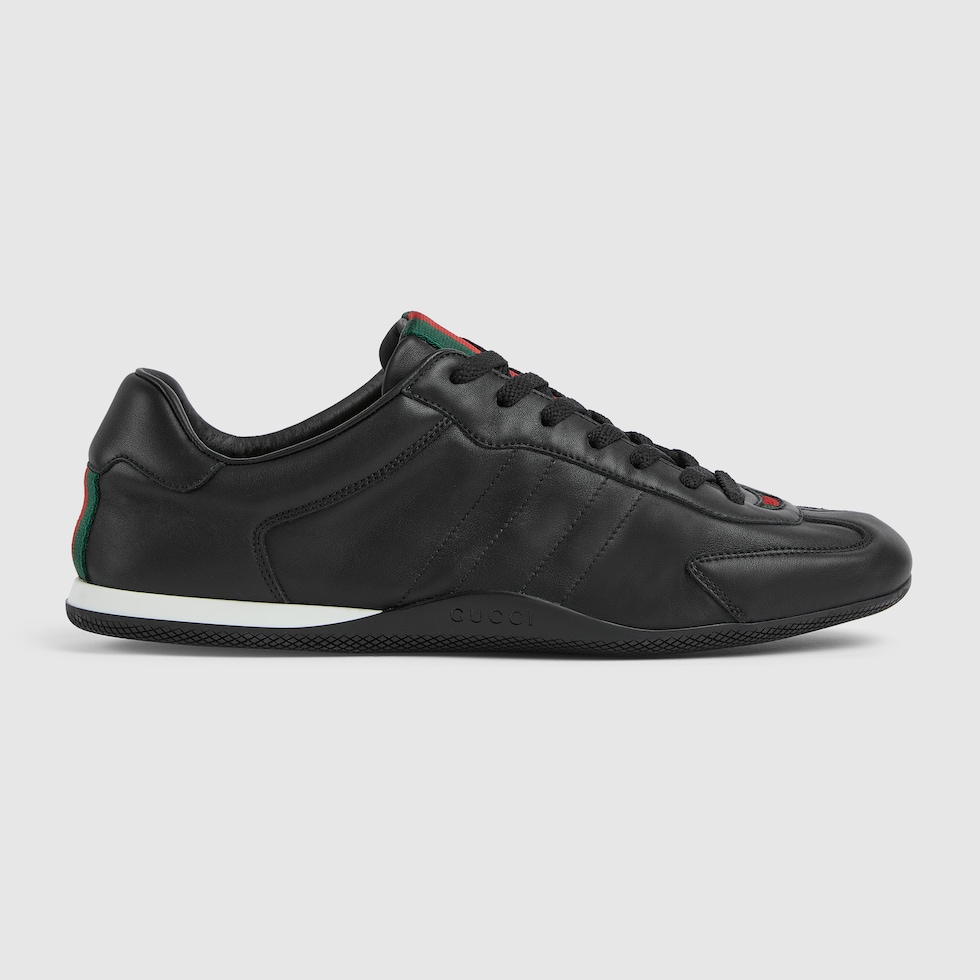 Men's Gucci Shift sneaker in black leather | GUCCI® US