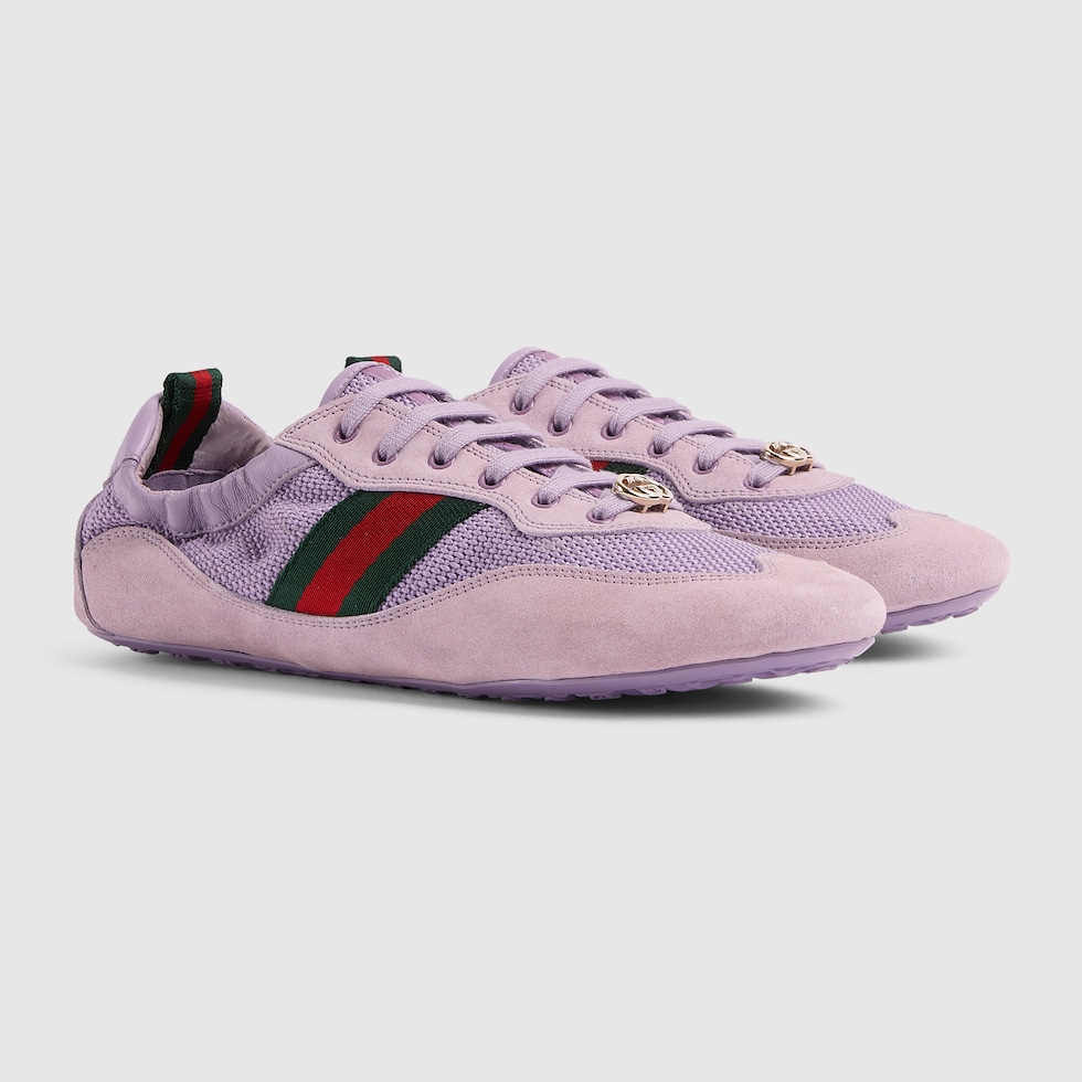 GUCCIのロ−フア− Women's Gucci Shift sneaker in lilac fabric | GUCCI® US
