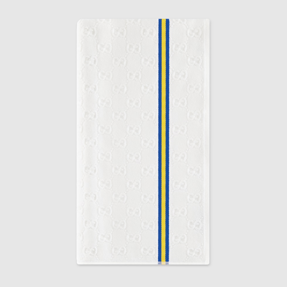 すぐ届く！GUCCI GG テリークロス ビーチブランケット GG テリークロス ビーチブランケット ・ホワイト | GUCCI公式