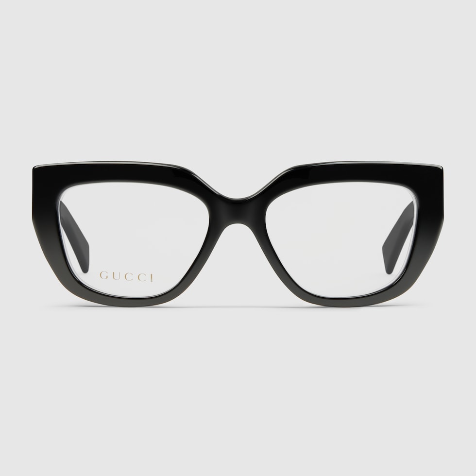 Cat-eye optical frame in black | GUCCI® US