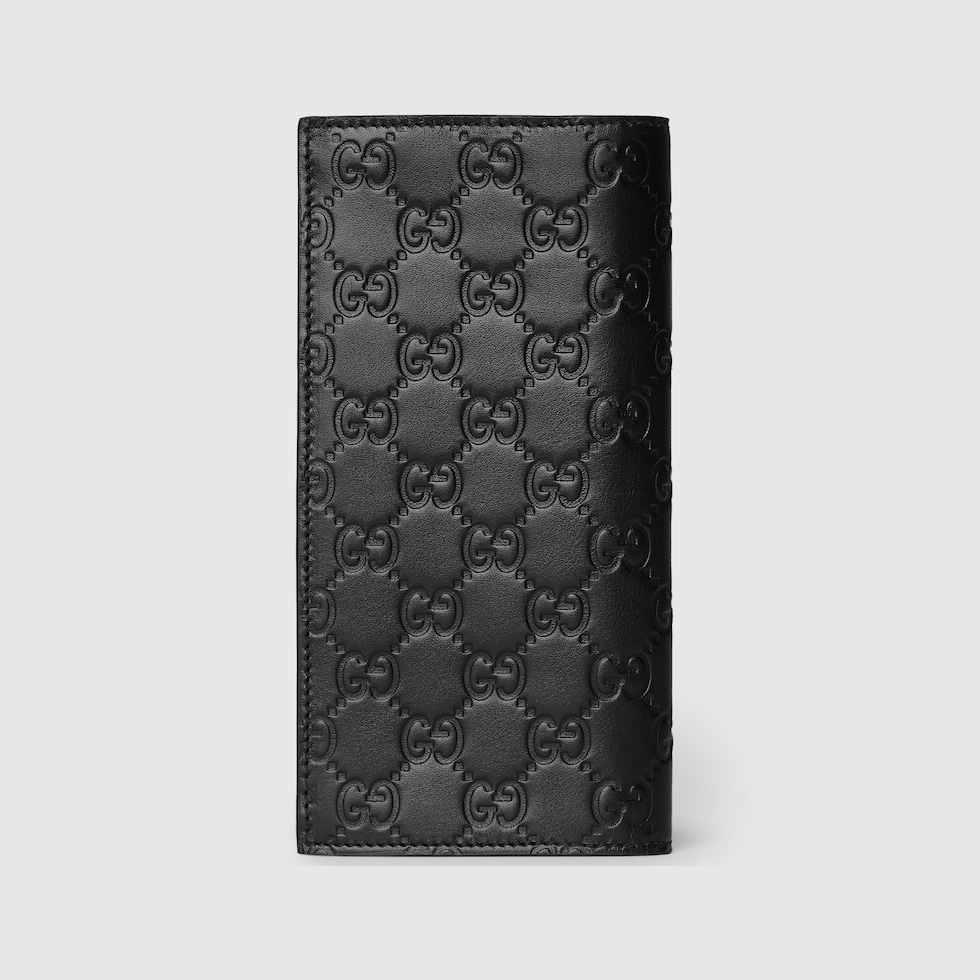 新品 GUCCI GGエンブレム ロングウォレット GGエンブレム〕ロングウォレット ・ブラック GGレザー | GUCCI公式
