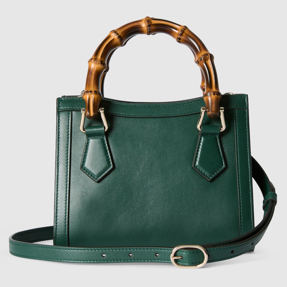 Gucci Diana small tote bag in green leather | GUCCI® US