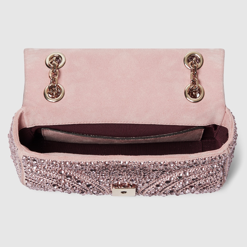 GGマーモント〕クリスタル スモール ショルダーバッグ ・ライトピンク