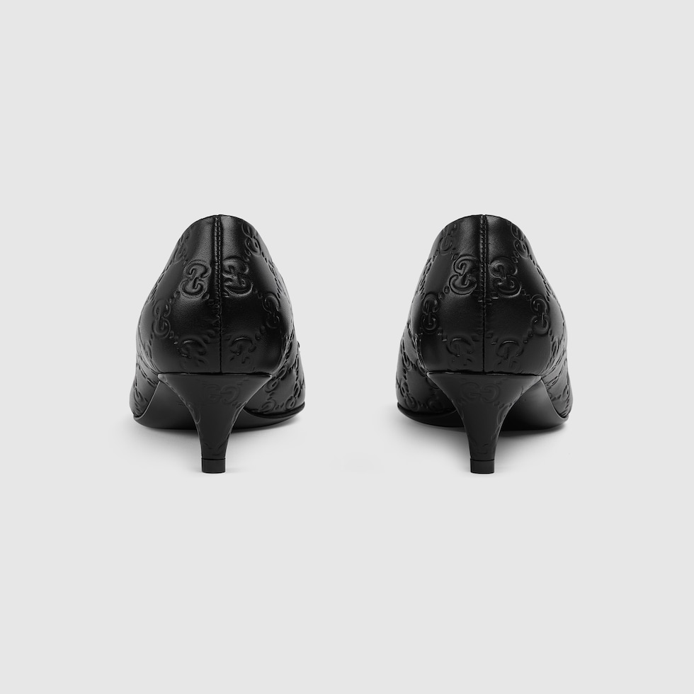 ホースビット付き ウィメンズ パンプス ・ブラック GGレザー | GUCCI公式