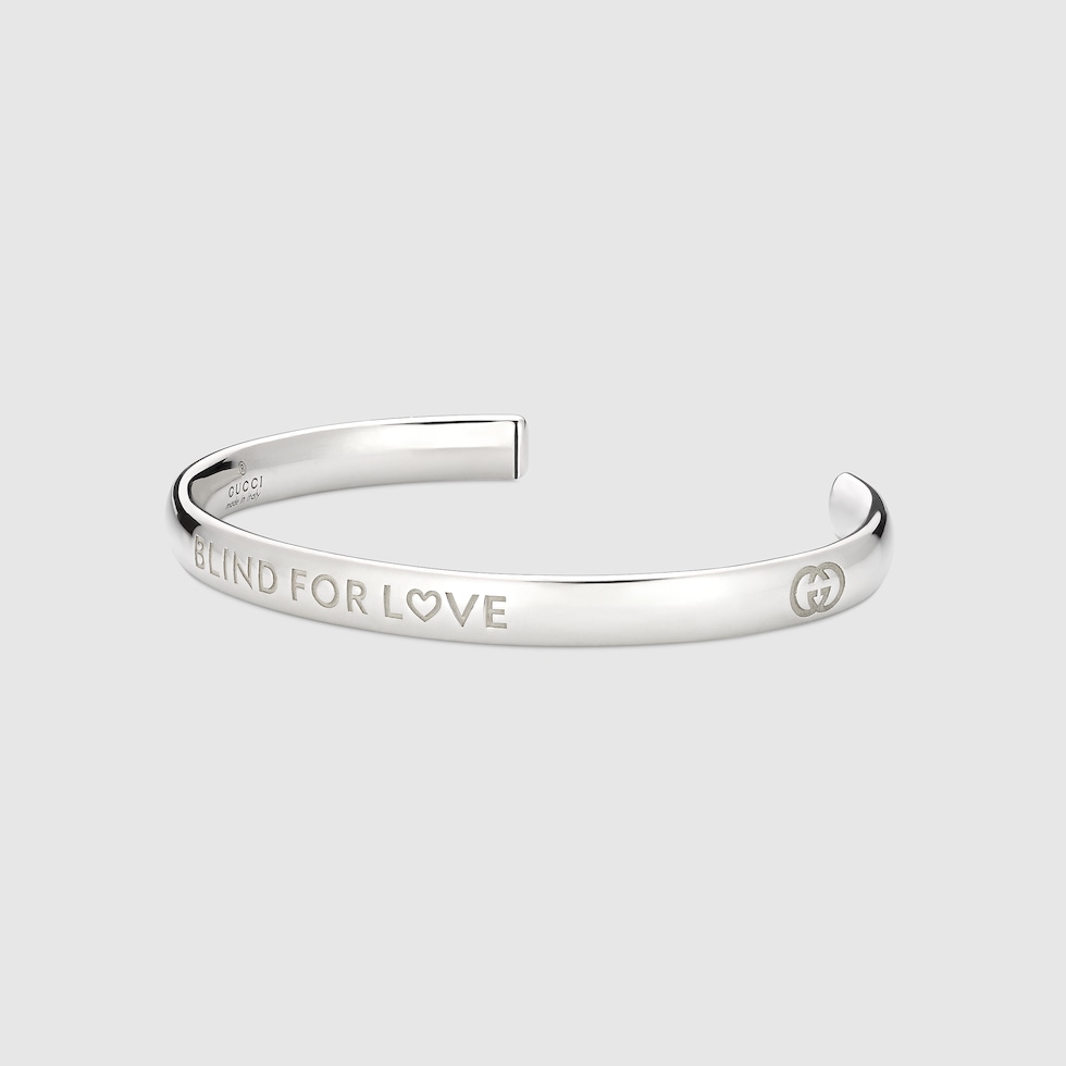 Blind For Love bangle bracelet in 925 sterling silver | GUCCI® US